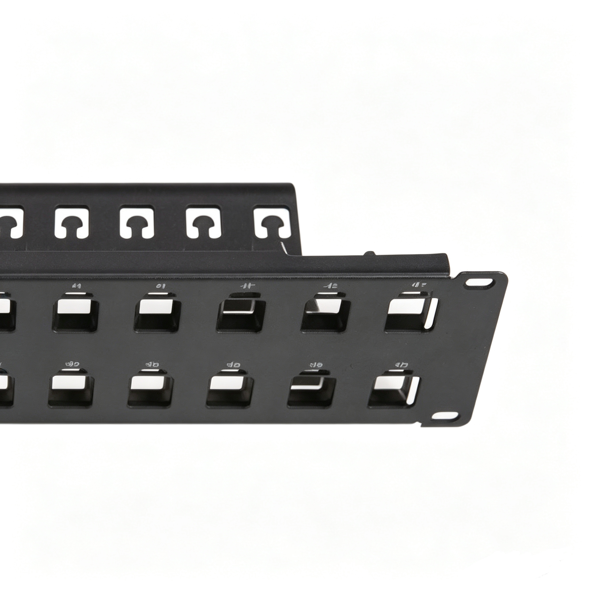 24 Port 1U Empty Modular Shielded Patch Panel, 19" Rack Mount