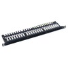 24 Port Cat6 UTP Patch Panel 1U 19 Inch Rack Mount With Cable Management Bar