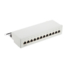 8 Port Cat6 Shielded Desktop Patch Panel, STP Wall Mount Mini RJ45 Patch Box with Ground Wire