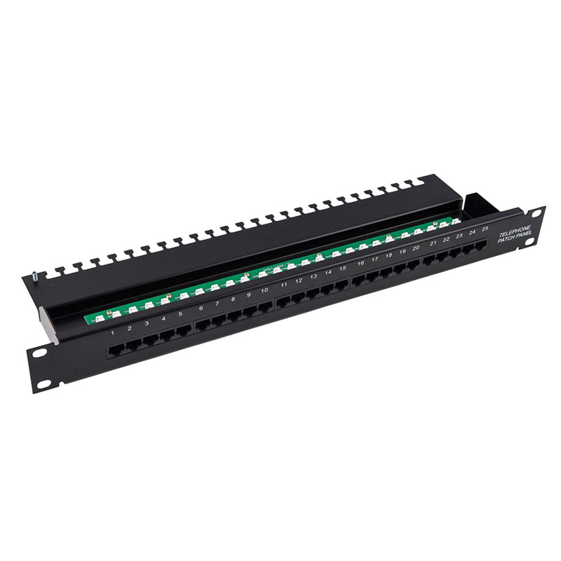Cat3 RJ11 Voice Telephone Patch Panel 19 Inch Rack Mount Patch Panel