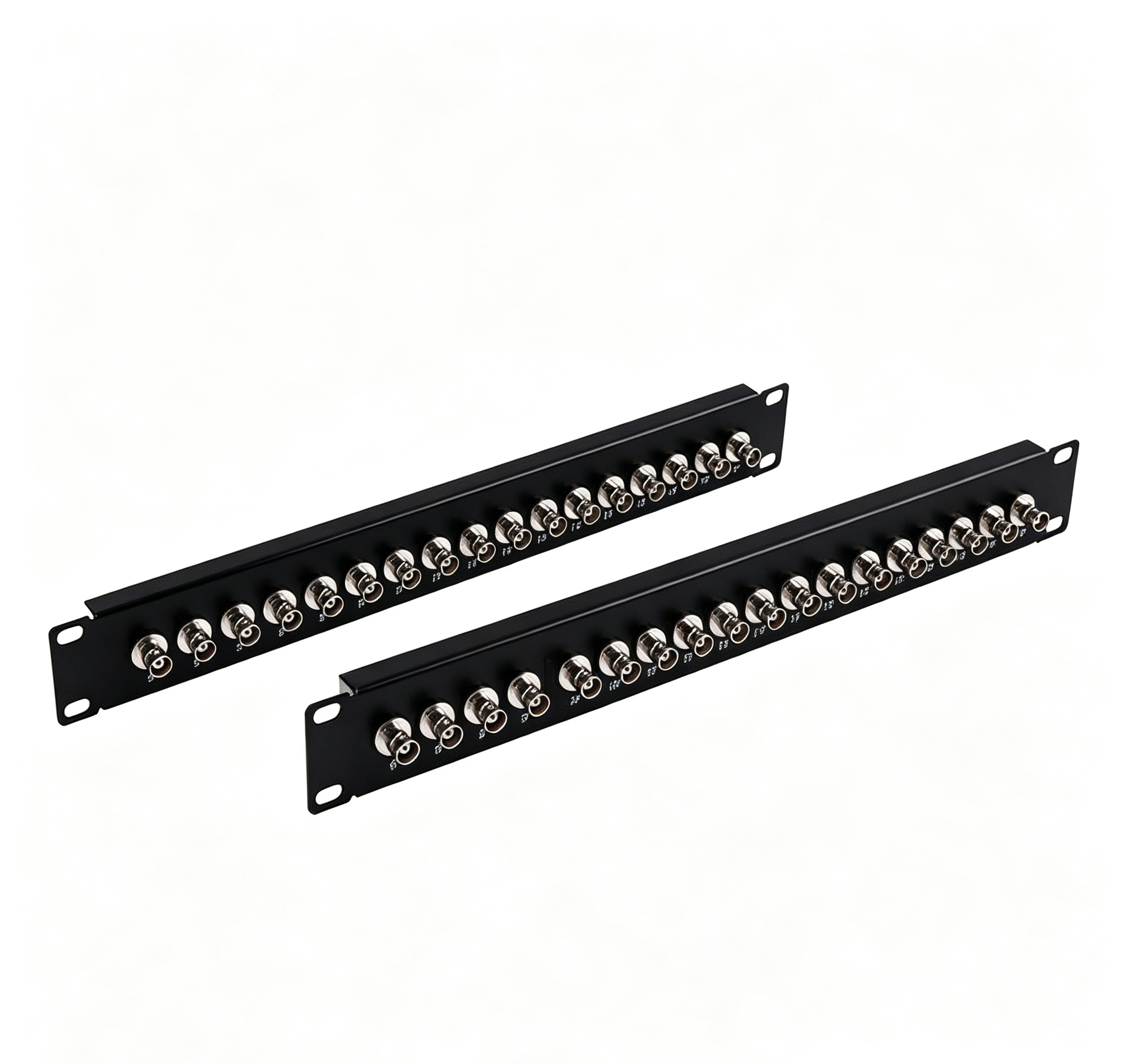 1U 19 Inch 24 Port BNC Patch Panel 75 Ohm Coaxial Video Distribution Frame