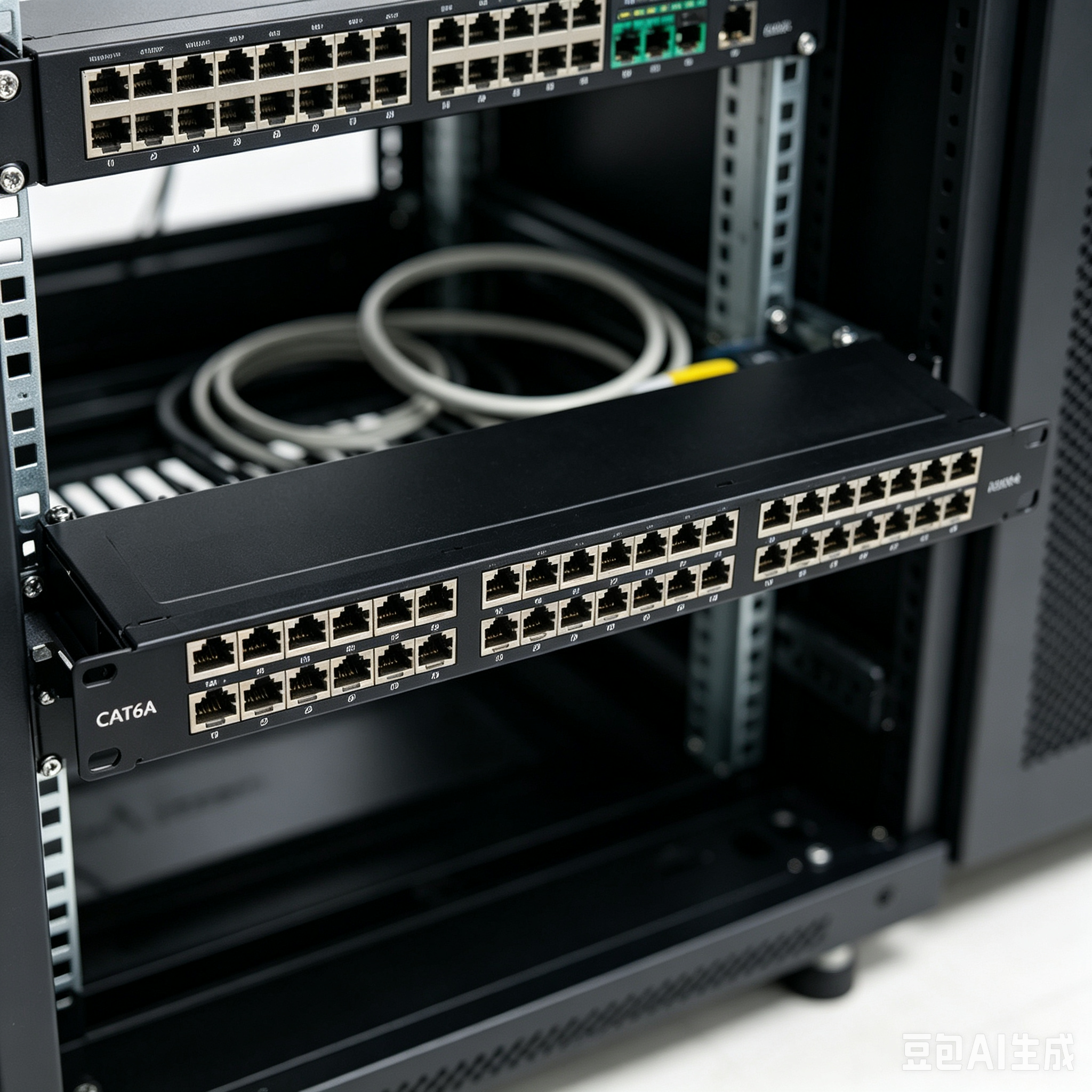 24 Port 1U Rack Mount BNC Patch Panel 75Ohm Coaxial BNC Distribution Panel for CCTV SDI Video
