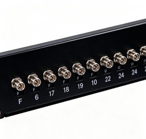 12 Port 1U Rack Mount BNC Patch Panel Coaxial Video Distribution Frame CCTV CATV RF Signal Transfer