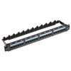 24 Port Cat6 UTP Patch Panel 1U Rack Mount With Cable Management Bar