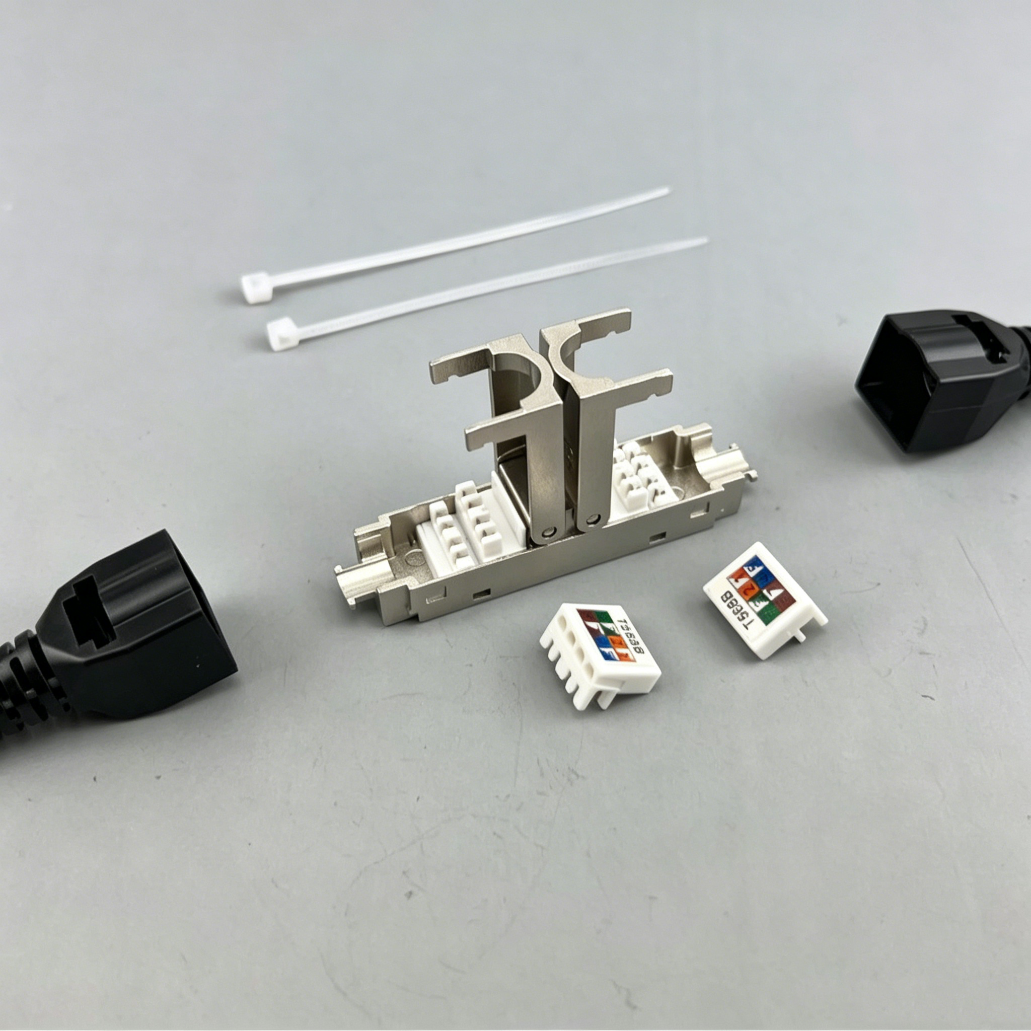 Cat6a Cat7 Shielded Keystone Coupler, Tool-Free RJ45 Keystone Module , 10G Ethernet Extension Adapter for Network Cable – Fully Shielded