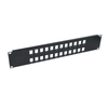 16 Port 1U Blank Modular Patch Panel 19 Inch Rack Mount Empty Patch Panel