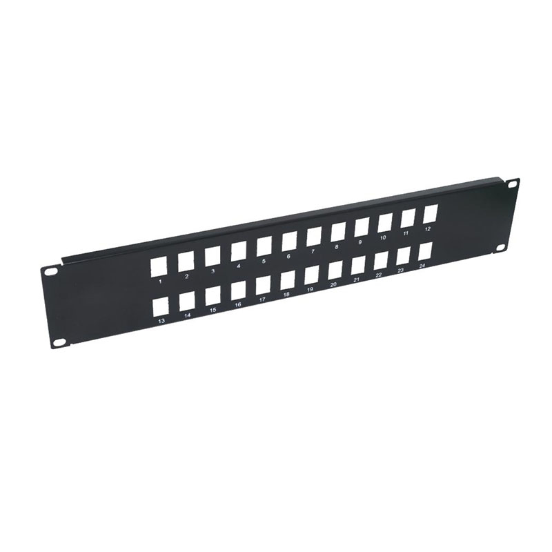 16 Port 1U Blank Modular Patch Panel 19 Inch Rack Mount Empty Patch Panel