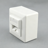 80x80mm German Style Angled Keystone Wall Plate, Single Port / Dual Port Zinc Alloy Faceplate for Cat5e Cat6 RJ45 Module
