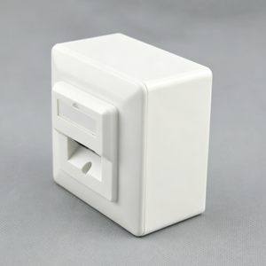 80x80mm German Style Angled Keystone Wall Plate, Single Port / Dual Port Zinc Alloy Faceplate for Cat5e Cat6 RJ45 Module