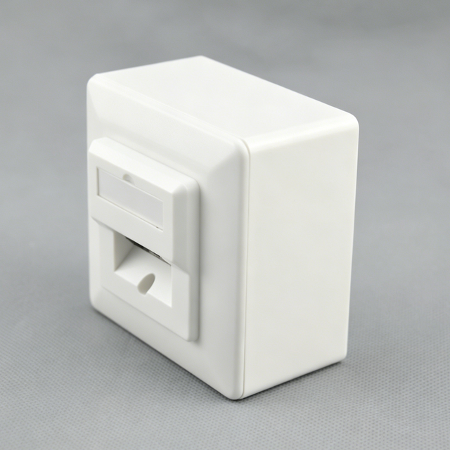 80x80mm German Style Angled Keystone Wall Plate, Single Port / Dual Port Zinc Alloy Faceplate for Cat5e Cat6 RJ45 Module