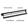 24 Port Cat6 RJ45 Patch Panel 19 Inch 1U Rack Mount Ethernet Network Patch Panel With Cable Support Bracket