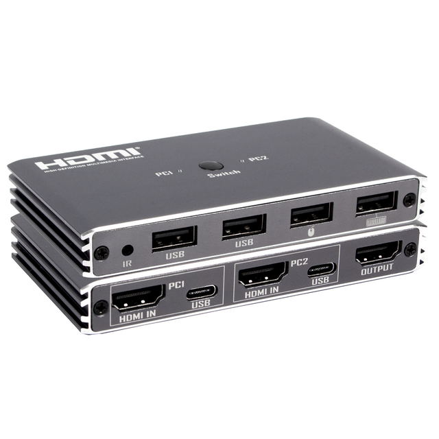 2 Port HDMI KVM Switch 4K60Hz USB 2.0