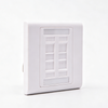 4 Port Keystone Wall Plate, 86 Type ABS Faceplate for RJ45 RJ11 Keystone Jack