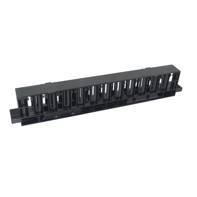 1U Cable Management Rack, 12 Slots Horizontal Cable Organizer For Server Cabinet