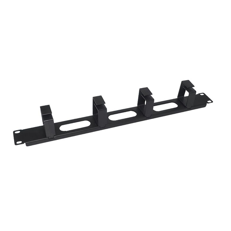 1U 19 Inch 5 Rings Rack Cable Management Bar, Metal Horizontal Cable Organizer for Server Cabinet