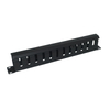 1U Cable Management Panel，12 Slot Rack Mount Cable Organizer With Cover