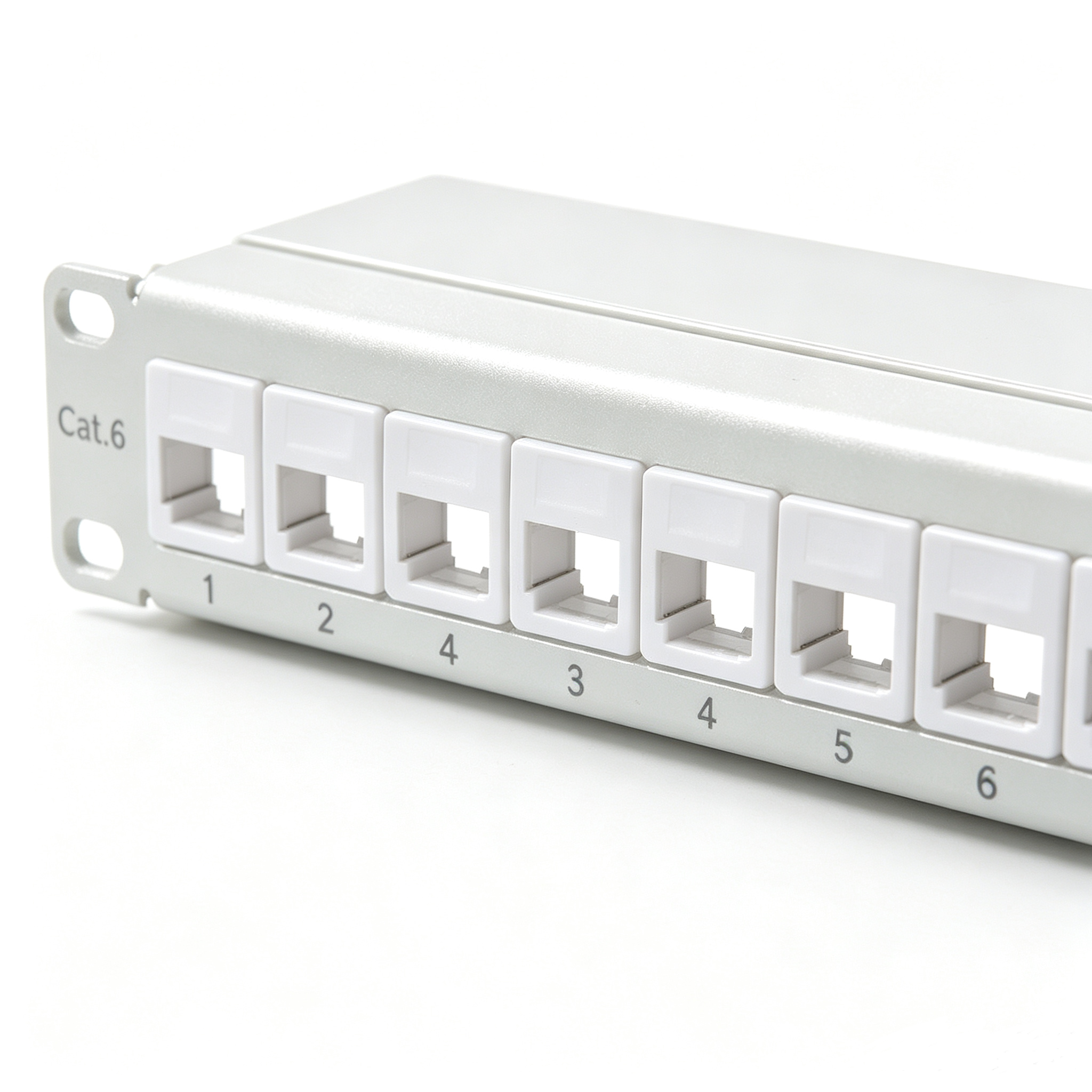 10 Inch 1U 12 Port Cat6 Blank Keystone Patch Panel Unloaded Network Patch Panel