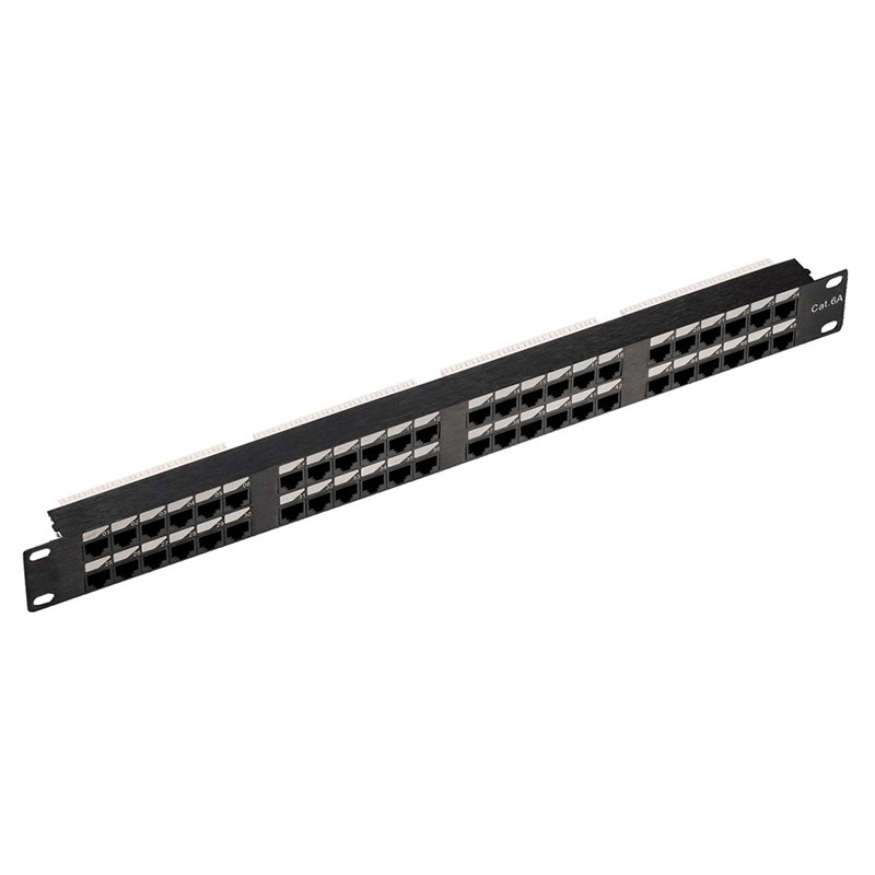 24 Port Cat6 Patch Panel 19 Inch 1U Rack Mount Network Patch Panel
