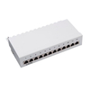 8 Port Cat6 Shielded Desktop Patch Panel, STP Wall Mount Mini RJ45 Patch Box with Ground Wire