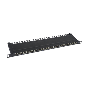 24 Port 1U Rack Mount BNC Patch Panel 75Ohm Coaxial BNC Distribution Panel for CCTV SDI Video