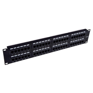 48 Port CAT6 UTP Patch Panel 1U 19 Inch Rack Mount RJ45 Network Patch Panel