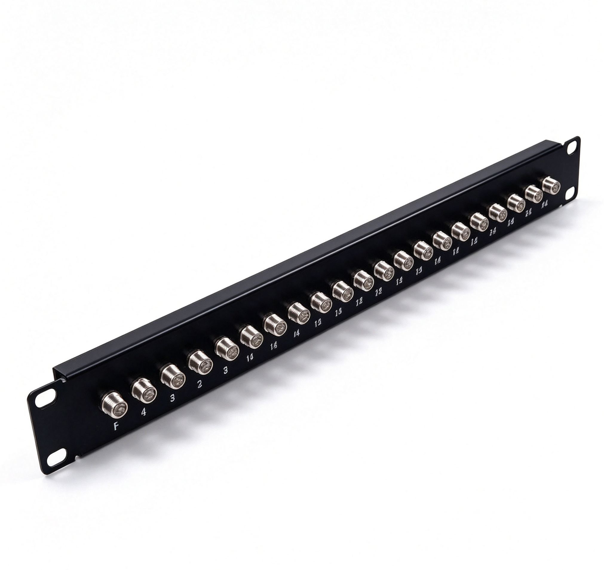 12 Port 1U Rack Mount BNC Patch Panel Coaxial Video Distribution Frame CCTV CATV RF Signal Transfer