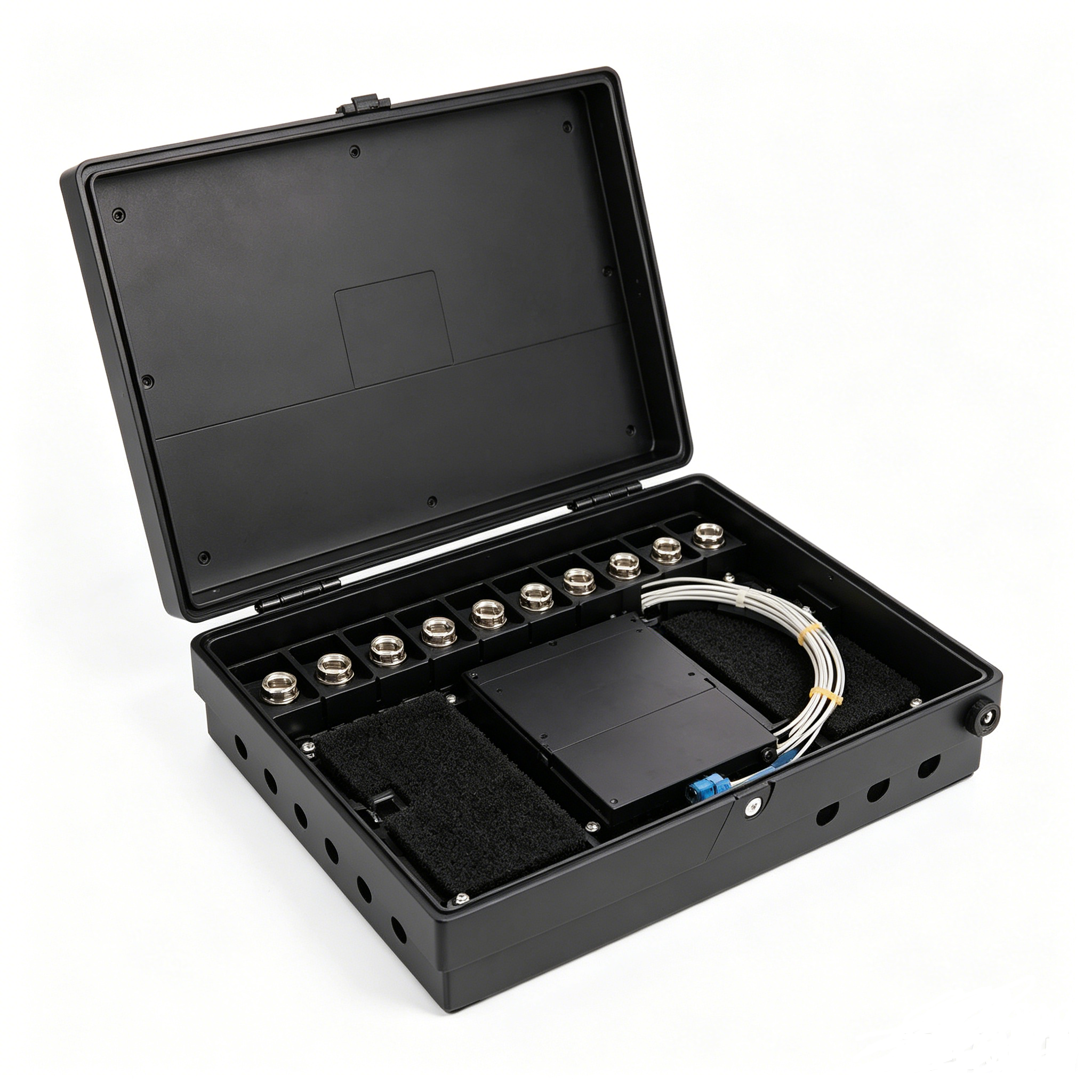 6 Port Flip Top Fiber Optic Terminal Box Desktop Wall Mount Optical Fiber Distribution Box