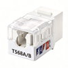 Unshielded Cat6a Keystone Jack, 90-Degree Punch Down Type RJ45 Module