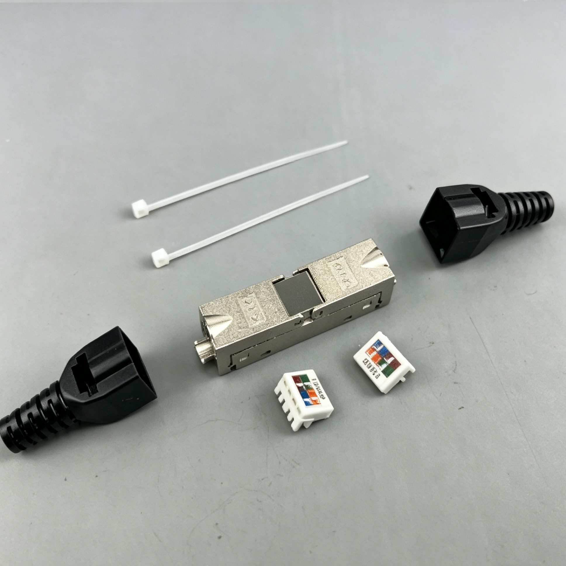 Cat6a Cat7 Shielded Keystone Coupler, Tool-Free RJ45 Keystone Module , 10G Ethernet Extension Adapter for Network Cable – Fully Shielded