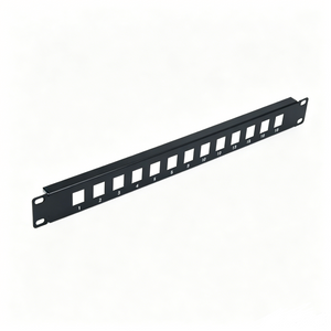 16 Port 1U Blank Modular Patch Panel 19 Inch Rack Mount Empty Patch Panel