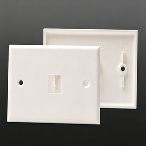 1 Port Keystone Wall Plate, US Standard 120 Type Faceplate for RJ45 RJ11 Keystone Jack