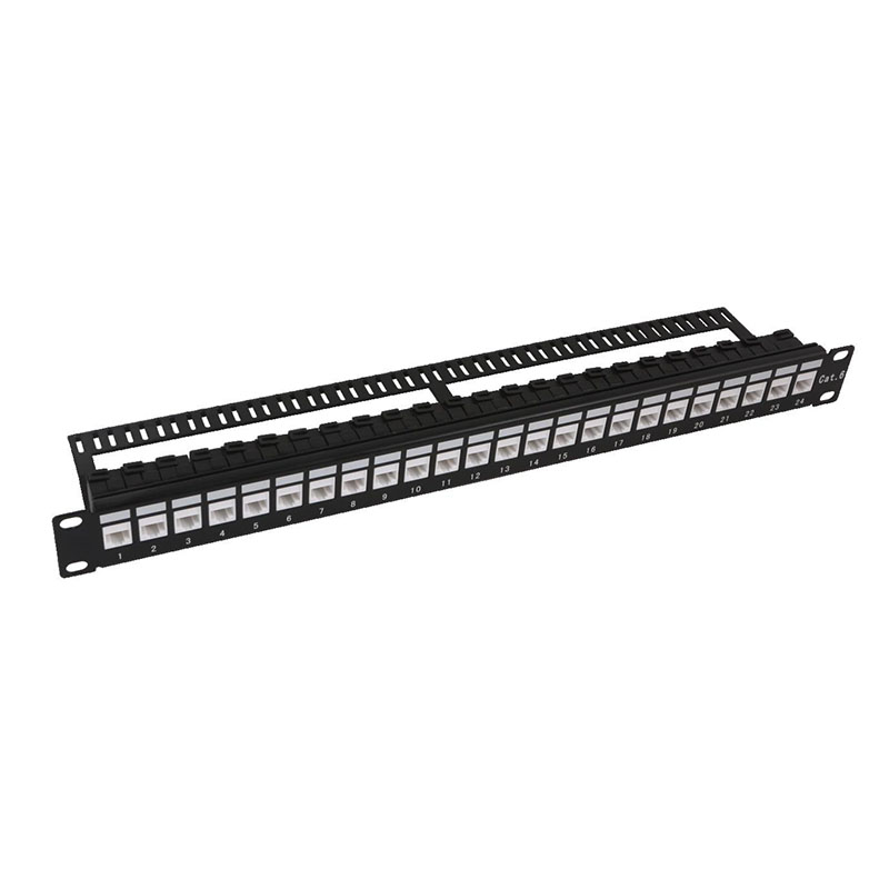 1U 19 英寸 24 Port Empty Modular Patch Panel